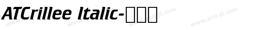 ATCrillee Italic字体转换 ATCrillee Italic字体转换